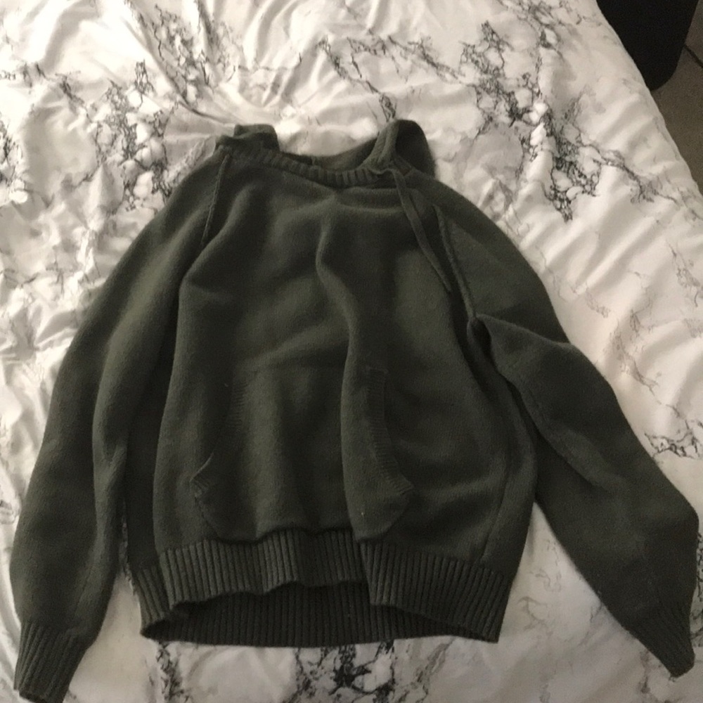 Dark green long sleeve hoodie